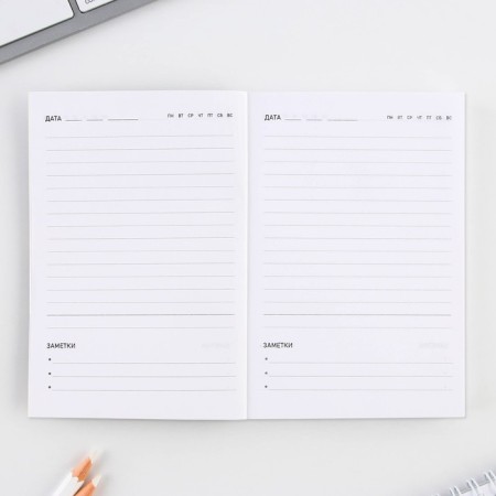 Diary "Golden Teacher", A6 format, 120 sheets, soft cover.-2