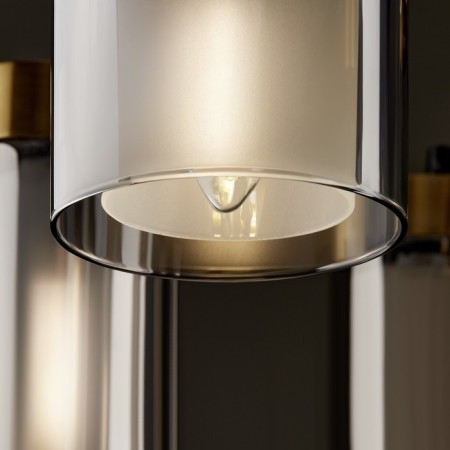 Suspended lamp Freya Fr5432PL-06BBS Lora, 440x440 mm, E14, 6x40W, black color and brass-2