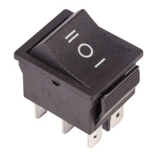 The Klavic switch Rexant 36-2370, 250 V, 15 A, On-OFF-ON, 6C, black, with neutral