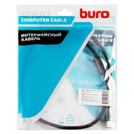 Buro HDMI (M)/HDMI (M) 1m Audio-Video cable. Ferrite. Crusado gilding. Black (BHP-HDMI- 107481-3