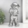 Souvenir ceramic stand for the glass "Cosmonaut" silver 10x14x22 cm