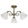Lamp Ceiling Economy light 088M/3AB WT, 3x60W, E27, 36x66x66 cm, bronze color