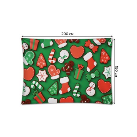 Decorative panel with photo printing "Ginger gingerbread", horizontal, size 150x200 cm