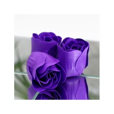 Soap roses, purple, set of 9 pcs.-6