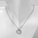 Pendant "Give Happiness" Zircon, Heart, white in silver, 45 cm