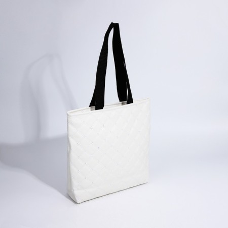 Zipper bag with lightning, milk color-1