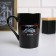 Ceramic mug “Father Example in everything”, 400 ml, with a spoon and lid, white color