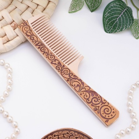 Comb “for her”, 19 × 4 cm, birch bark-1