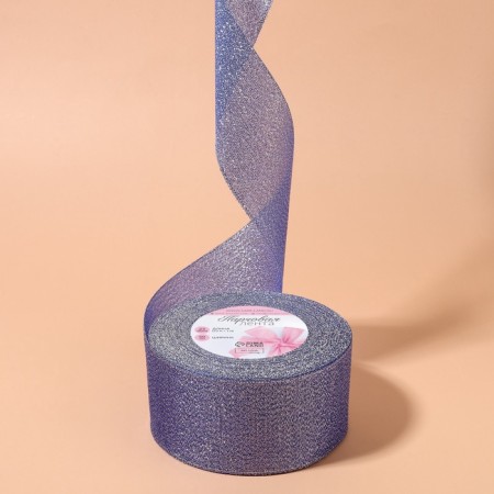 Brocade tape, 50 mm, 23 ± 1 m, blue color No. 037