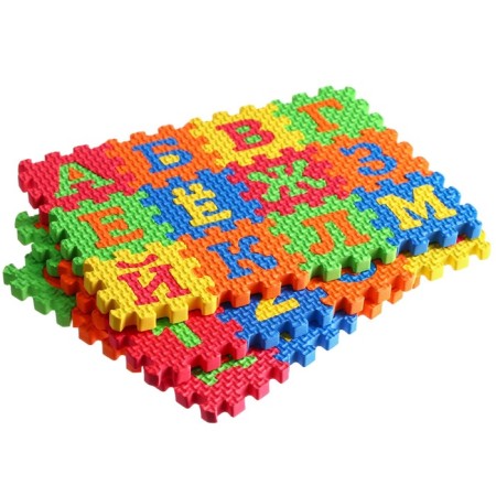 Game rug-puzzle, blue tractor-7
