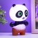 Night Panda Led RGB from 3xlr44 7x7x111cm Risalux batteries