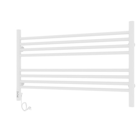 Towel electric heated Laris Olivia ChK8, 800x500 mm, 8 crossbars, left, white-7