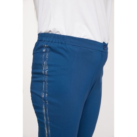 Female trousers, size 62, blue color-4