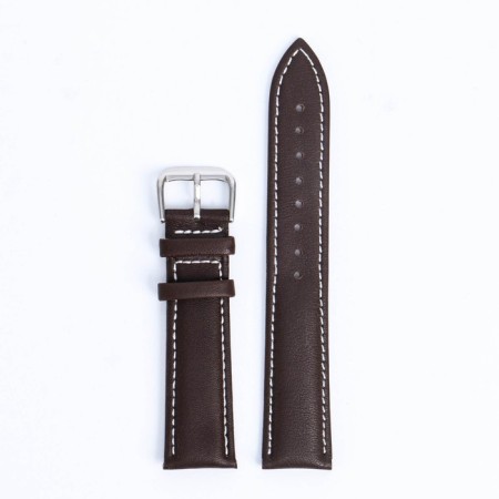 Solomon watch strap 20 mm, genuine leather, l = 20 cm, brown-1