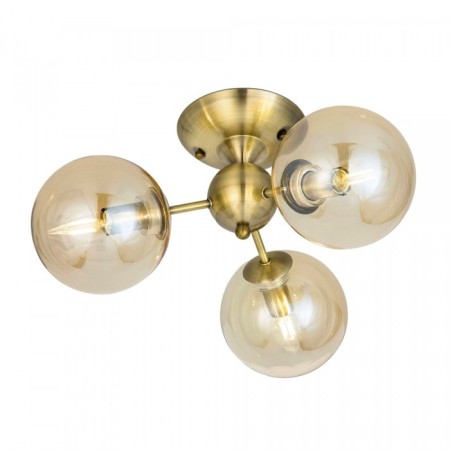 Ceiling chandelier CITILUX “Tommy” CL102133, 46x46x23.5 cm, 3x40W, E14, brown color