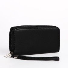 Women's wallet with lightning, black color