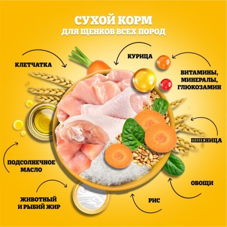 Сухой корм Pedigree для щенков всех пород, курица, 13 кг-4