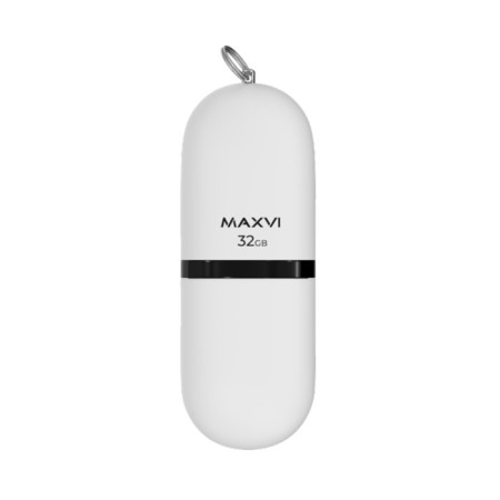 Flash drive Maxvi SF, 32 GB, USB2.0, threes up to 25 MB/s, PBU up to 15 Mb/s, white-1