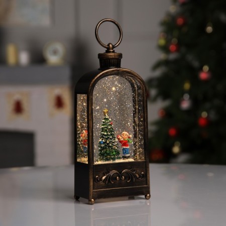 LED figure “Lantern with a Christmas tree” 10.2 × 23 × 5.8 cm, plastic, AAX3 batteries (not in the kit), USB, glow warm white
