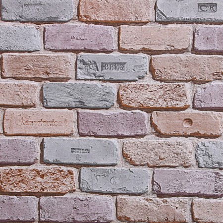 Paper bricks 301-02, 0.53x10.05m, pink/lilac/gray-1
