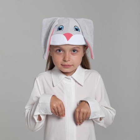 Carnival hat "Hare", cotton, velor, rn 52-57