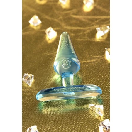 Anal plug, ABS plastic, Blue color, 6.5 cm, D = 2.5 cm-4