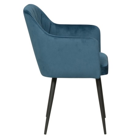 Kyoto chair, velor tenerife ocean / Black metal-2