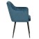 Kyoto chair, velor tenerife ocean / Black metal
