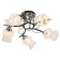 Trioni chandelier 5x40W E27 Black/chrome 63x63x29