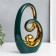 Souvenir Ceramics "Abstraction. Infinity. Ball" dark green with gold 26x17 cm