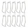 Connecting brackets for supports and arcs, d = 16-20 mm, metal, set of 10 pcs.