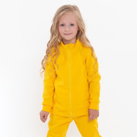 Costume (jumper, trousers), children, yellow color, height 134 cm-3