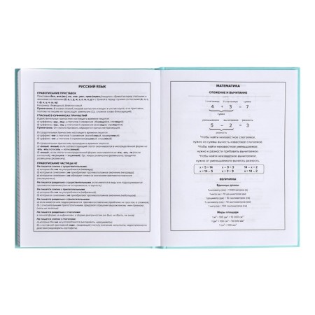 School diary for grades 1-11, "turquoise", covered paper cover, hard binding cardboard 7BC, matte lamination, universal cheat sheet, 48 sheets, block 65g/m2-9