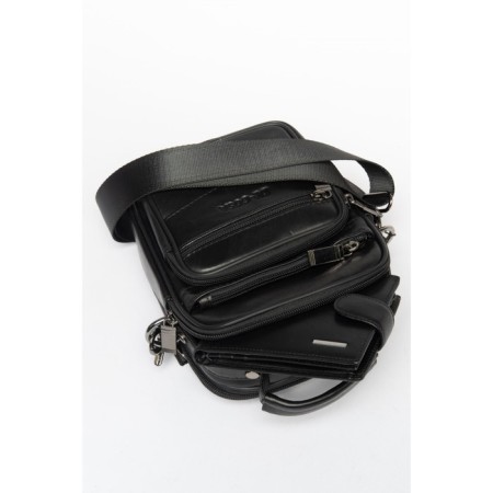 Bag Cross-Body Men, genuine leather de-gosa black, 16x10x21 cm-4