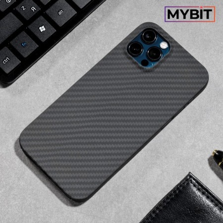 MYBIT case for the iPhone 12/12 Pro, Kevlar, Anti -Manager, Black-1