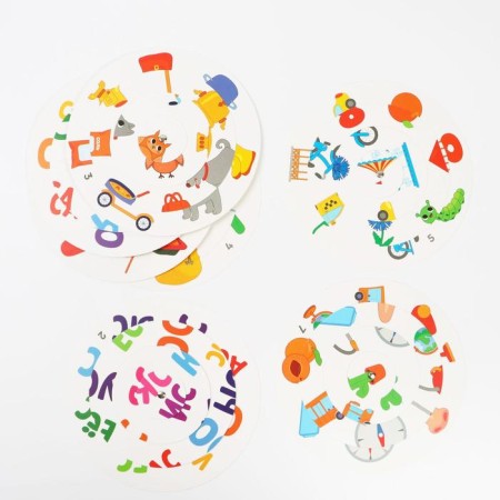 Speech therapy game "Circular puzzles. Sound "C", 7 puzzles, 3+-1