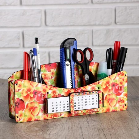 Organizer for stationery "violet", with an eternal calendar-2