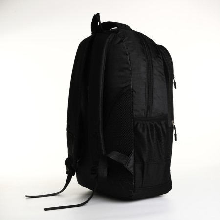 Youth backpack on a zipper, 4 pockets, black/blue color-3