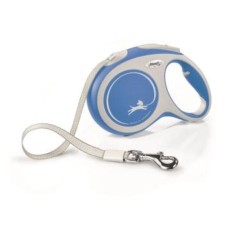 Roulette Flexi New Line Comfort L (up to 60 kg) tape, 5 m gray/blue