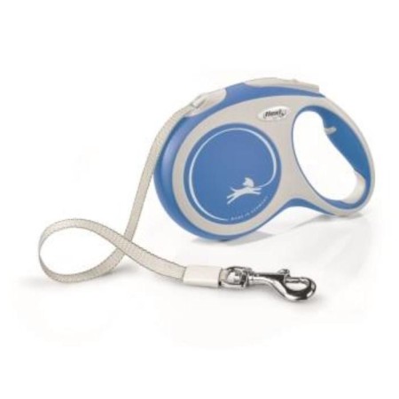 Roulette Flexi New Line Comfort L (up to 60 kg) tape, 5 m gray/blue