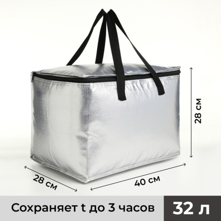 Bag-Term style 32l, 40*28*28cm, lightning department, foil, silver