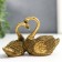 Souvenir Polystone "2 Swan" for bronze mix 6x4x9cm