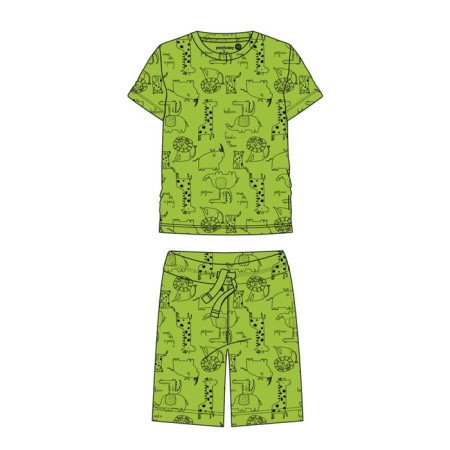 Pajama for the boy PlayTode: T -shirt and shorts, height 104 cm-4
