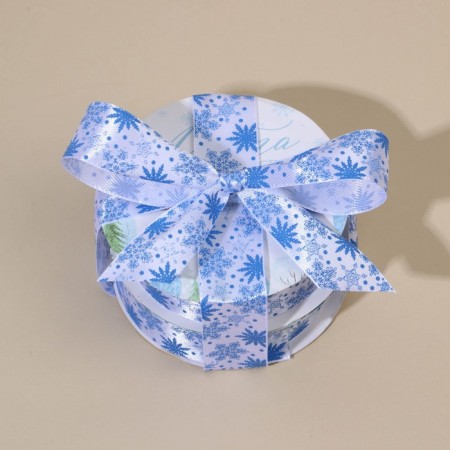 A satin ribbon "Snow Round dance", 2 cm × 5 m-1