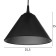 Susage "cone" 1x15W E27 Model: BR 00268 Black/smoky 25x25x15cm