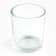 A glass for a candle with a Candle sticker, 5 x 6 x 5 cm