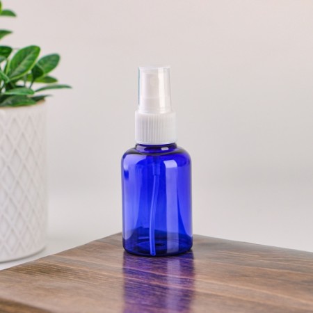 A bottle for storage, with a spray, 50 ml, blue/white color-2