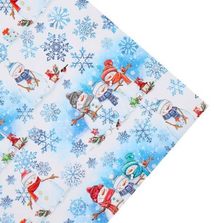 Paper Glossy “Snowmen”, 70 x 100 cm, New Year-4