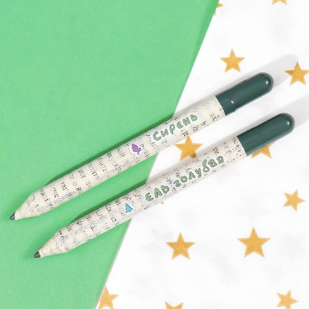 Growing gift pencils Mini "Blue spruce + lilac" set 2 pcs.-3