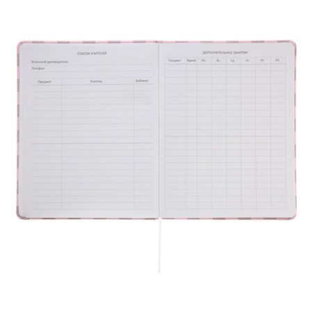 Universal diary for grade 1-11 Bear Collection, solid cover, artificial leather, silkography, lies, 80 g/m2-6